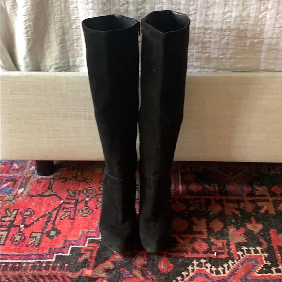 Gianni Bini Black Suede Boots - Picture 1 of 5